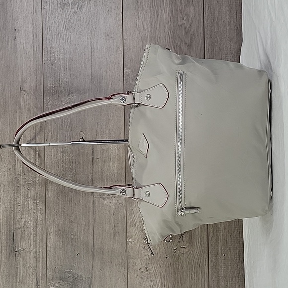 MZ Wallace Handbags - MZ Wallace Goldwell Gray Nylon Leather Tote Shoulder Bag